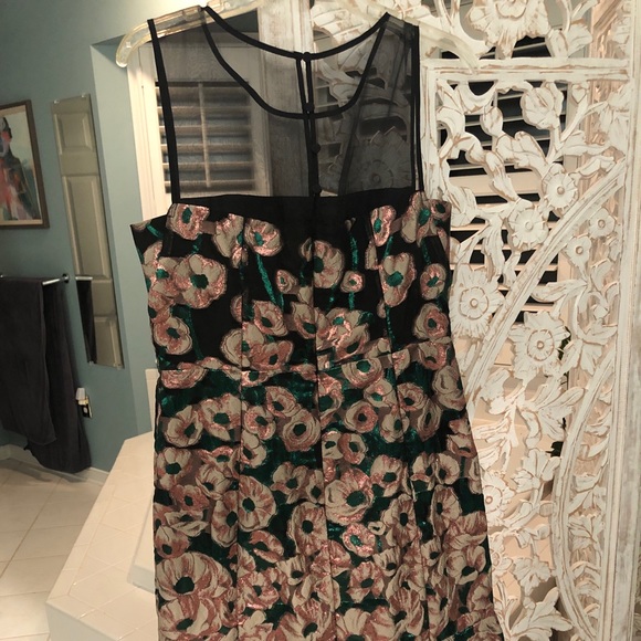 J.Crew Collection Floral Ratti Jacquard Dress 8 - Picture 3 of 4